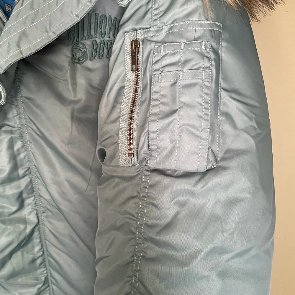 Billionaire Boys Club Blue Bomber Jacket with Fur Trim - Picture 5 of 13